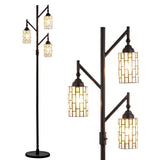 Walker Tiffany-Style 71" Multi-Light LED Floor Lamp, Bronze by JONATHAN Y