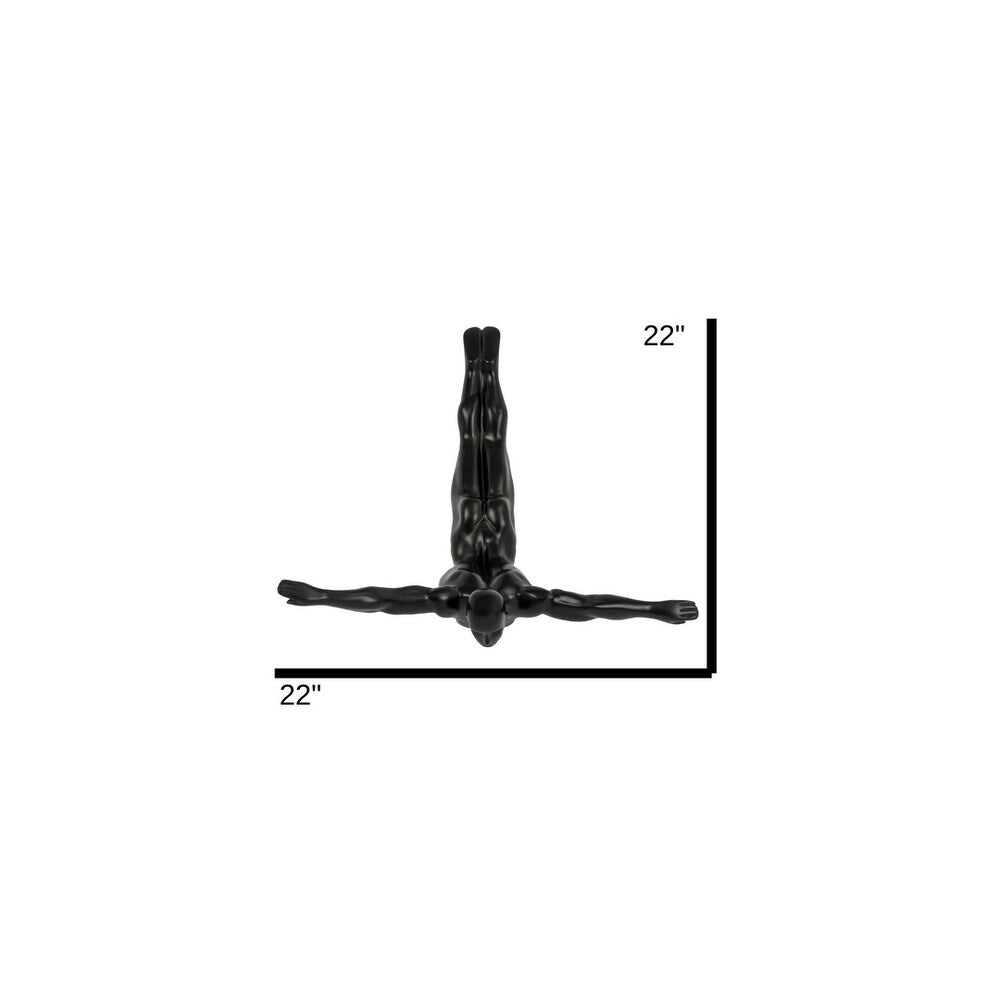 Wall Art- Diving Man- Matt Black