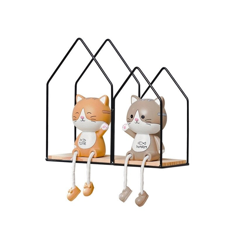 Wall Basket Kitchen Wall Hanging Bathroom Storage - Gold