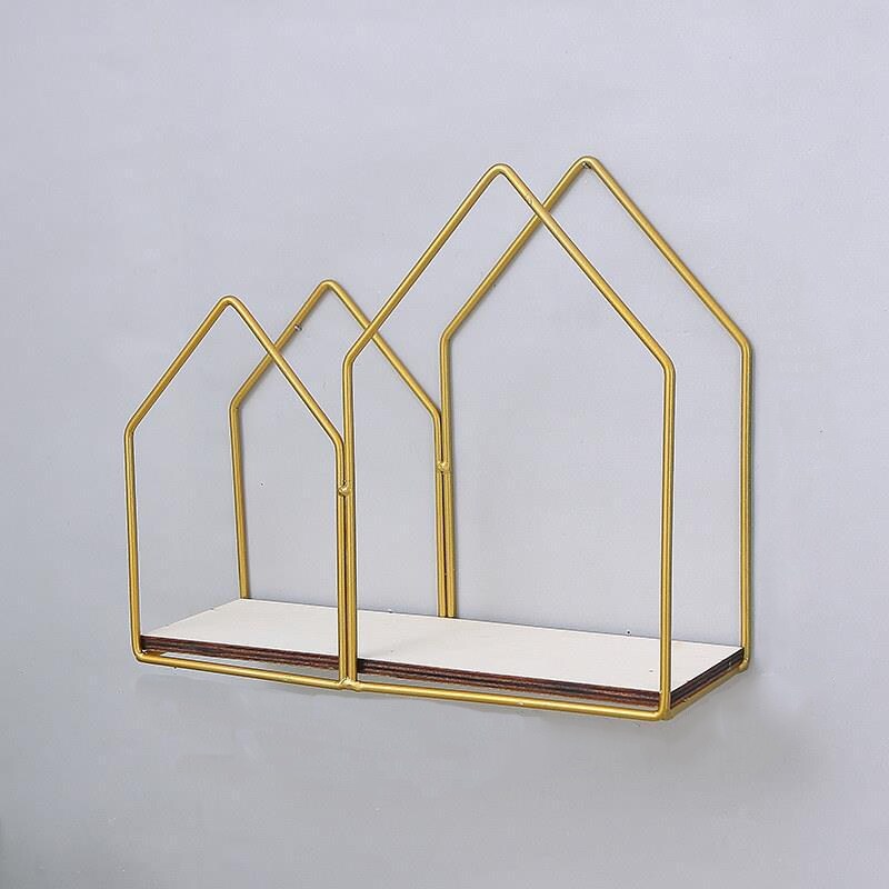 Wall Basket Kitchen Wall Hanging Bathroom Storage - Gold