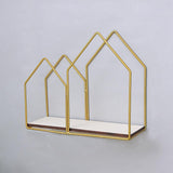 Wall Basket Kitchen Wall Hanging Bathroom Storage - Gold