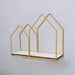 Wall Basket Kitchen Wall Hanging Bathroom Storage - Gold