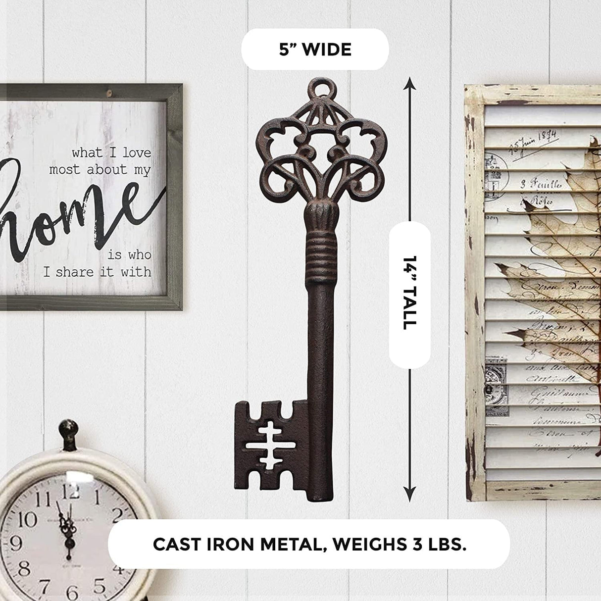 Wall Charmers Metal Skeleton Key Wall Decor
