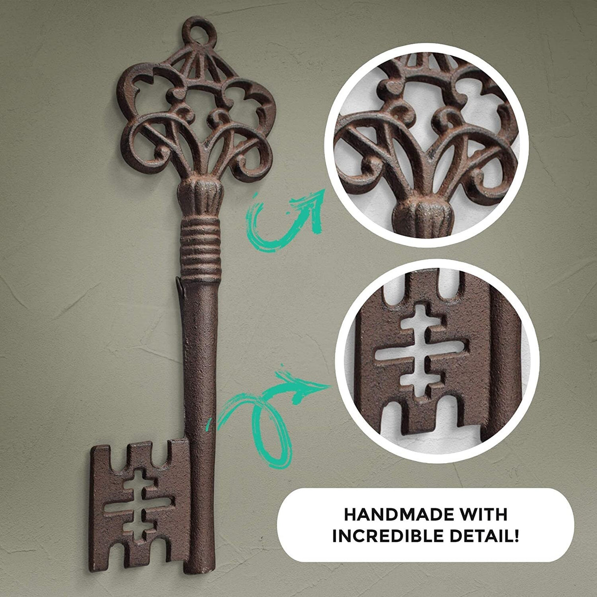 Wall Charmers Metal Skeleton Key Wall Decor