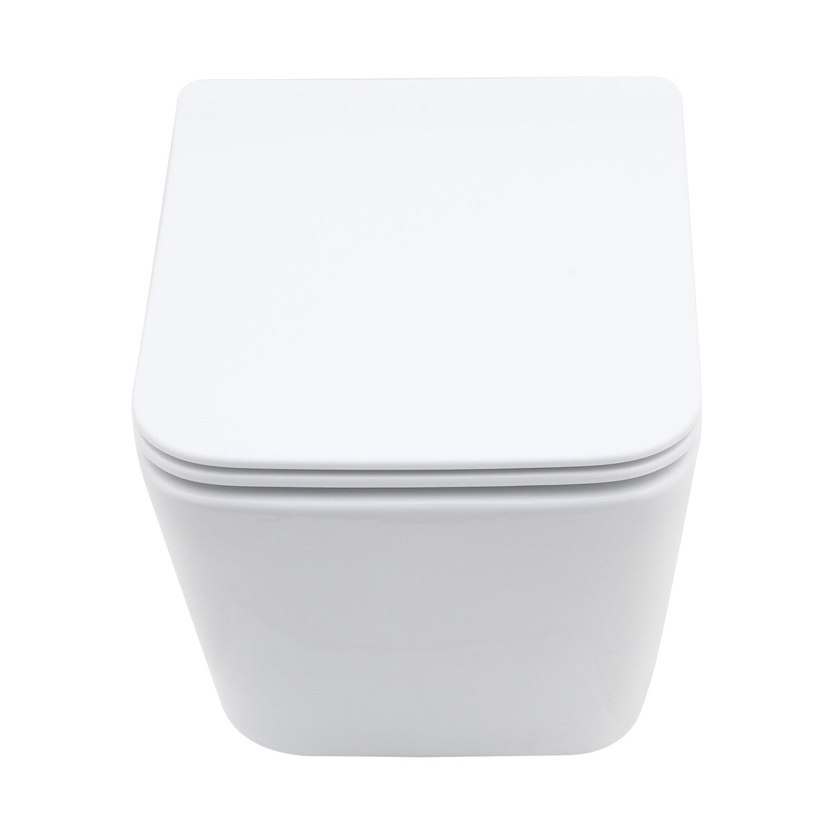 Wall Hung Toilet, Wall Mounted Elongated Toilet, White