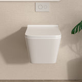 Wall Hung Toilet, Wall Mounted Elongated Toilet, White