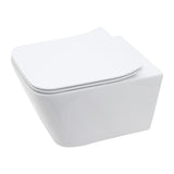 Wall Hung Toilet, Wall Mounted Elongated Toilet, White