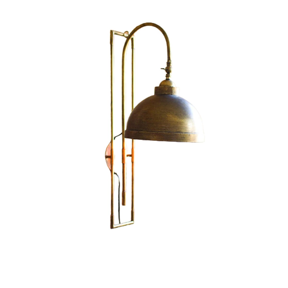 Wall Light Metal With Antique Brass Finish in Wall Mount Decor - 15.5" x 10" x 29"t