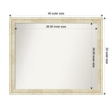 Wall Mirror Choose Your Custom Size - Large, Country Whitewash Wood