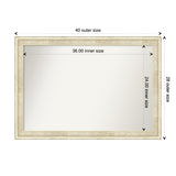Wall Mirror Choose Your Custom Size - Large, Country Whitewash Wood