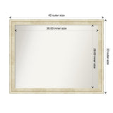 Wall Mirror Choose Your Custom Size - Large, Country Whitewash Wood
