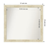 Wall Mirror Choose Your Custom Size - Large, Country Whitewash Wood