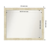 Wall Mirror Choose Your Custom Size - Large, Country Whitewash Wood