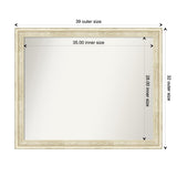 Wall Mirror Choose Your Custom Size - Large, Country Whitewash Wood