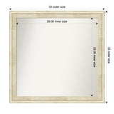 Wall Mirror Choose Your Custom Size - Large, Country Whitewash Wood