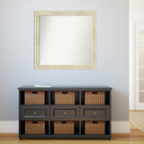 Wall Mirror Choose Your Custom Size - Large, Country Whitewash Wood