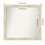 Wall Mirror Choose Your Custom Size - Large, Country Whitewash Wood