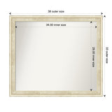 Wall Mirror Choose Your Custom Size - Large, Country Whitewash Wood