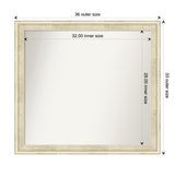 Wall Mirror Choose Your Custom Size - Large, Country Whitewash Wood