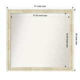 Wall Mirror Choose Your Custom Size - Large, Country Whitewash Wood
