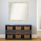 Wall Mirror Choose Your Custom Size - Large, Country Whitewash Wood