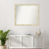 Wall Mirror Choose Your Custom Size - Large, Country Whitewash Wood