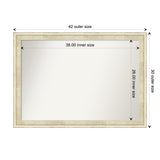 Wall Mirror Choose Your Custom Size - Large, Country Whitewash Wood
