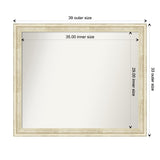 Wall Mirror Choose Your Custom Size - Large, Country Whitewash Wood