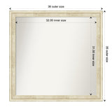 Wall Mirror Choose Your Custom Size - Large, Country Whitewash Wood
