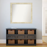 Wall Mirror Choose Your Custom Size - Large, Country Whitewash Wood