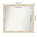 Wall Mirror Choose Your Custom Size - Large, Country Whitewash Wood