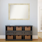 Wall Mirror Choose Your Custom Size - Large, Country Whitewash Wood