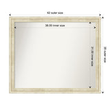 Wall Mirror Choose Your Custom Size - Large, Country Whitewash Wood