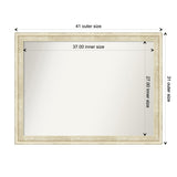 Wall Mirror Choose Your Custom Size - Large, Country Whitewash Wood