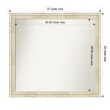 Wall Mirror Choose Your Custom Size - Large, Country Whitewash Wood