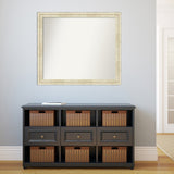 Wall Mirror Choose Your Custom Size - Large, Country Whitewash Wood
