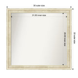 Wall Mirror Choose Your Custom Size - Large, Country Whitewash Wood