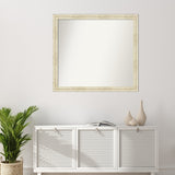Wall Mirror Choose Your Custom Size - Large, Country Whitewash Wood
