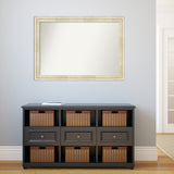 Wall Mirror Choose Your Custom Size - Large, Country Whitewash Wood