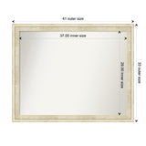 Wall Mirror Choose Your Custom Size - Large, Country Whitewash Wood