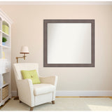 Large Non-Beveled Custom Wall Mirror - Country Barnwood Frame