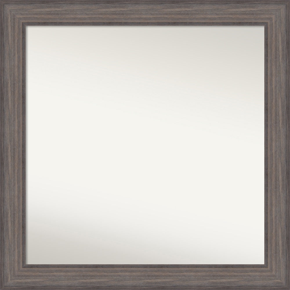 Large Non-Beveled Custom Wall Mirror - Country Barnwood Frame