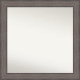 Large Non-Beveled Custom Wall Mirror - Country Barnwood Frame