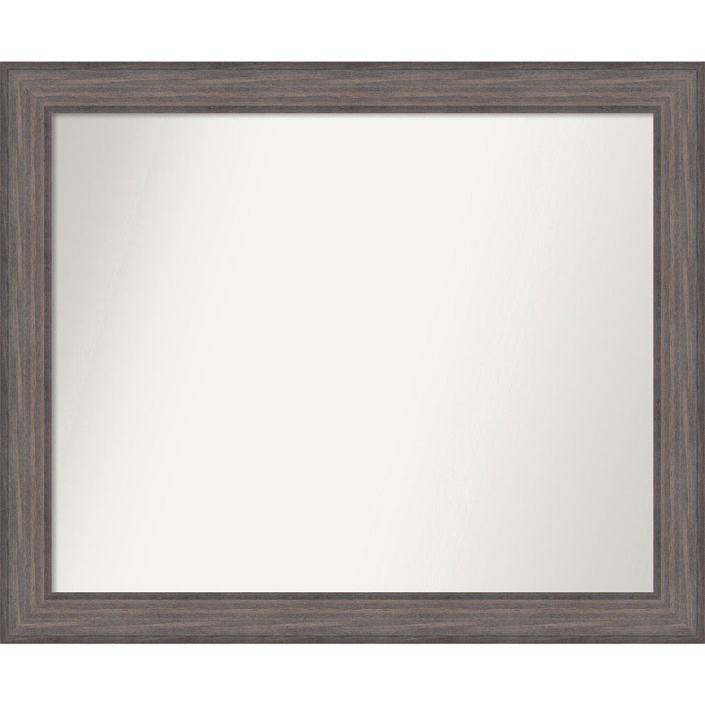 Large Non-Beveled Custom Wall Mirror - Country Barnwood Frame