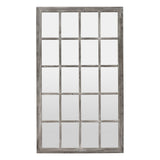 Wall Mirror Decorration in Gray Wood 29in L x 1in W x 49in H