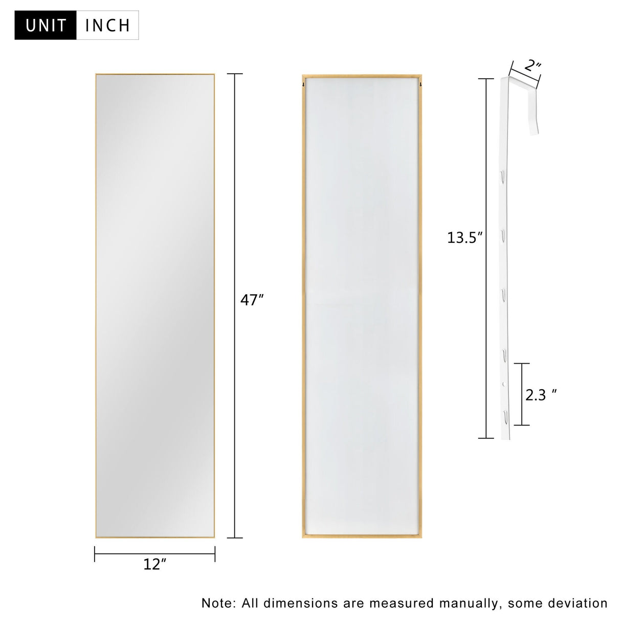 Accent Mirrors For Wall Door Hanging Mirror