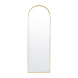 Wall Mount Arched Mirror with Slim Metal Frame