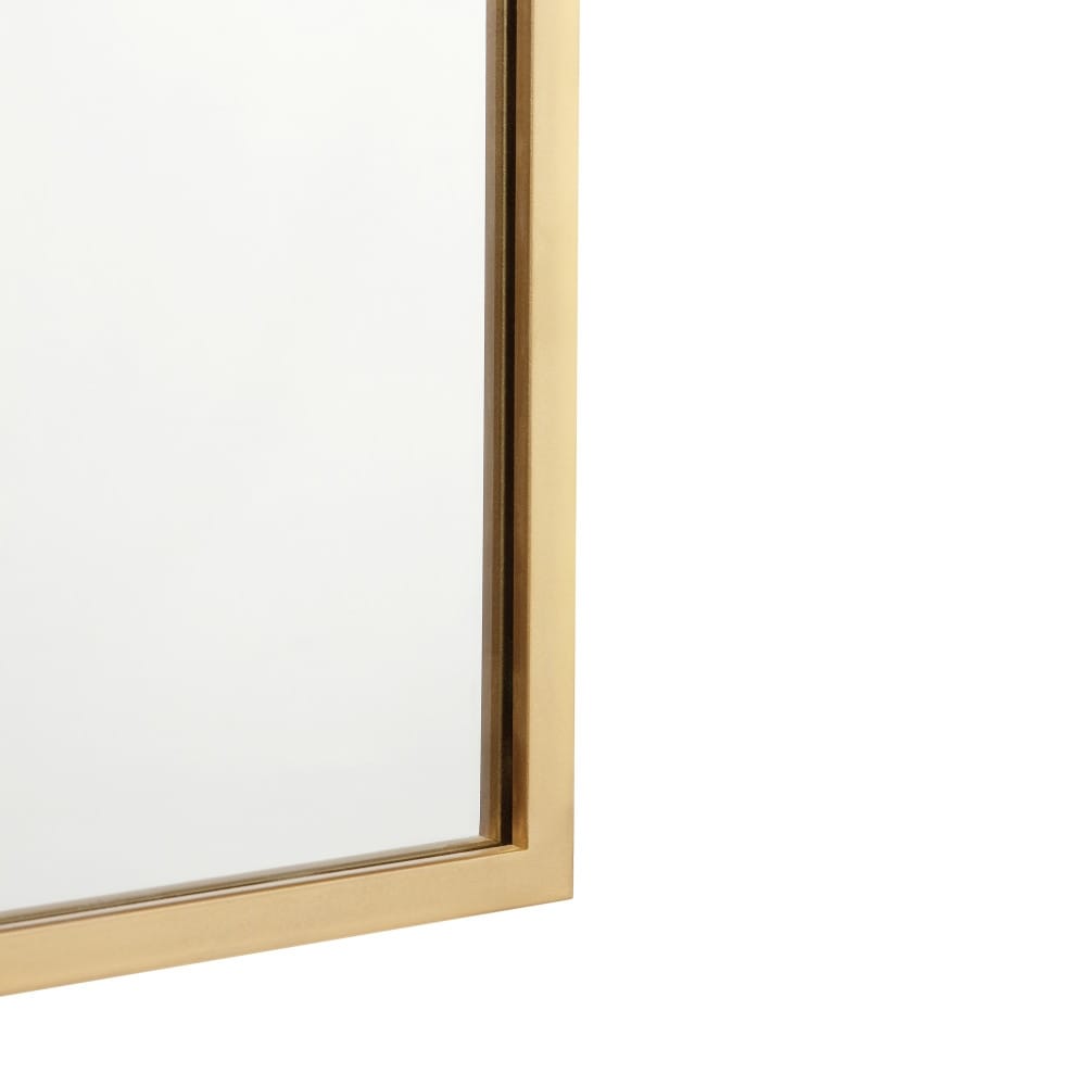 Wall Mount Arched Mirror with Slim Metal Frame
