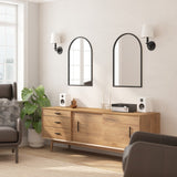 Wall Mount Arched Mirror with Slim Metal Frame