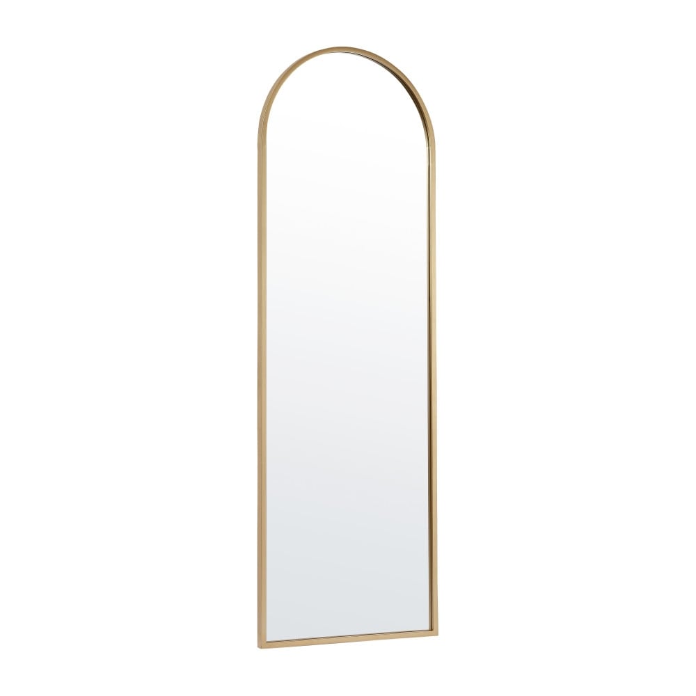 Wall Mount Arched Mirror with Slim Metal Frame